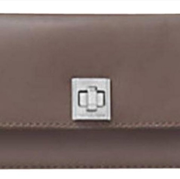 MICHAEL Michael Kors Gray Leather Wallet - 7.75" L, 4" H, 1" D - Picture 9 of 13